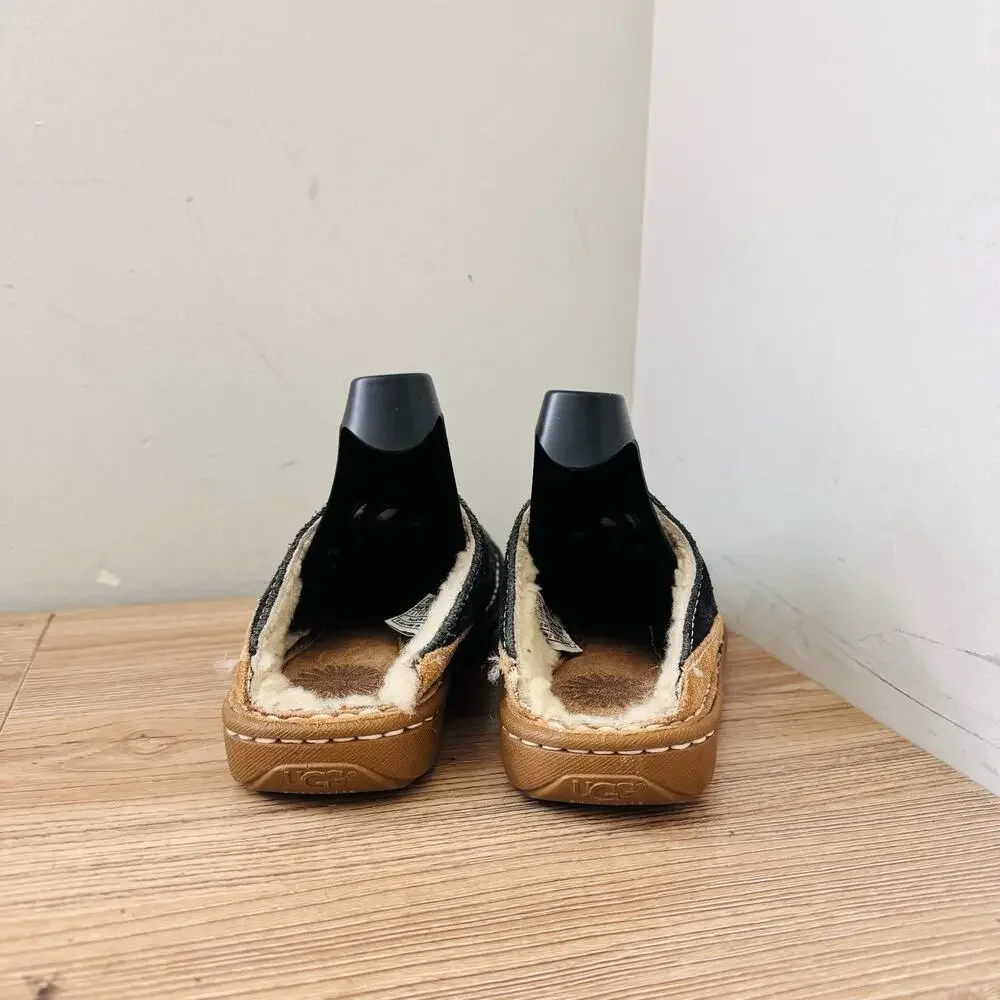 Ugg Kohala Black Suede Slide Slippers Girls Size 1